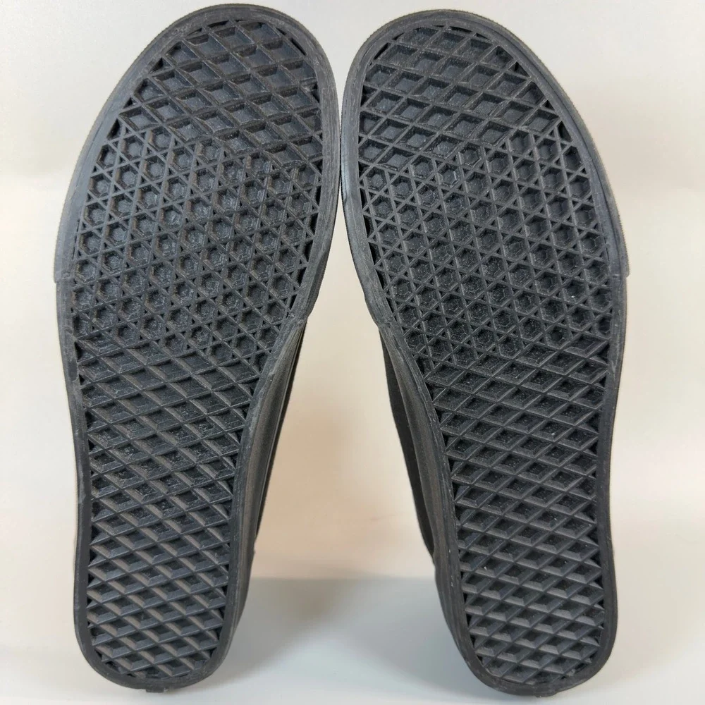 Vans‎ U 106 Vulcanized Mens 10 Skate Shoes Triple Black Lace Up Low Sneakers